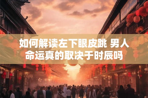 如何解读左下眼皮跳 男人命运真的取决于时辰吗