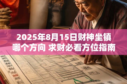 2025年8月15日财神坐镇哪个方向 求财必看方位指南