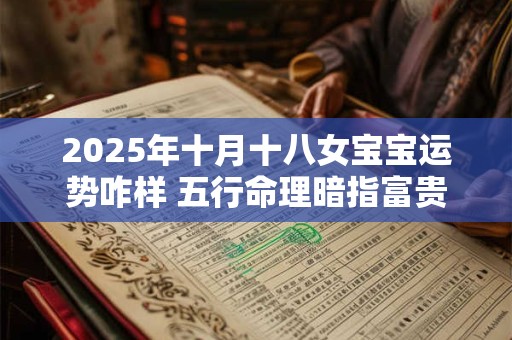 2025年十月十八女宝宝运势咋样 五行命理暗指富贵