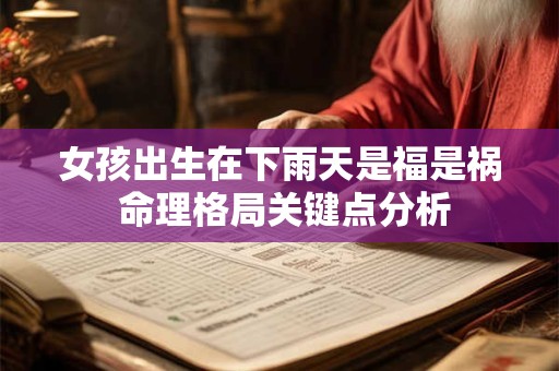女孩出生在下雨天是福是祸 命理格局关键点分析