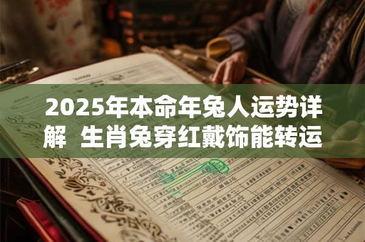 2025年本命年兔人运势详解  生肖兔穿红戴饰能转运吗