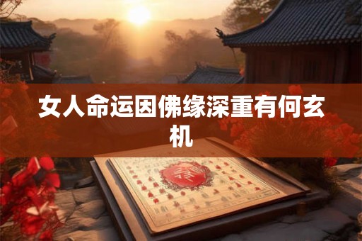 女人命运因佛缘深重有何玄机