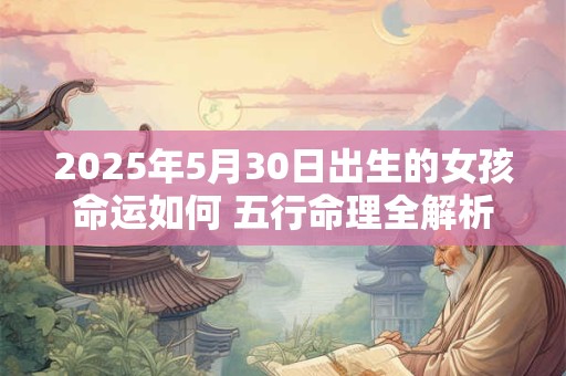 2025年5月30日出生的女孩命运如何 五行命理全解析