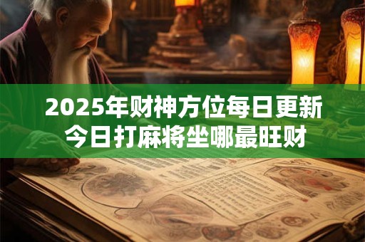 2025年财神方位每日更新 今日打麻将坐哪最旺财