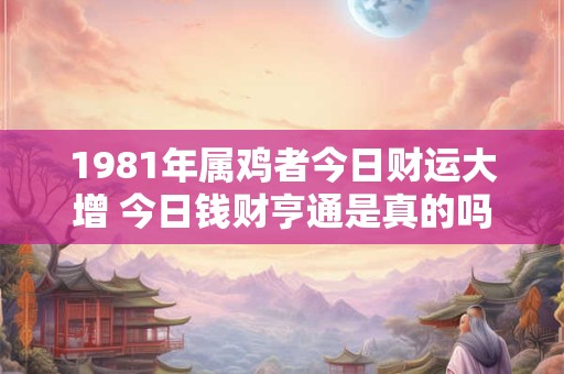 1981年属鸡者今日财运大增 今日钱财亨通是真的吗