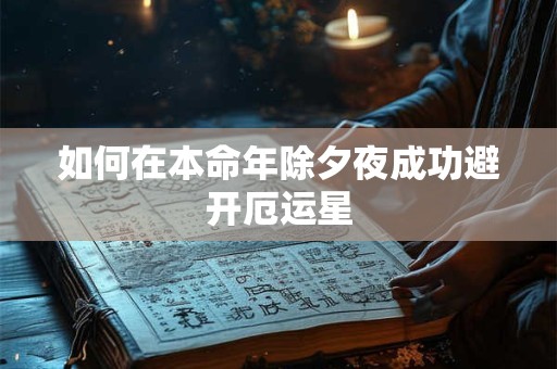 如何在本命年除夕夜成功避开厄运星