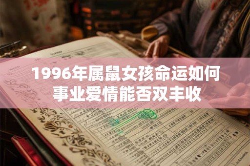 1996年属鼠女孩命运如何 事业爱情能否双丰收
