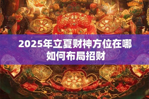 2025年立夏财神方位在哪 如何布局招财