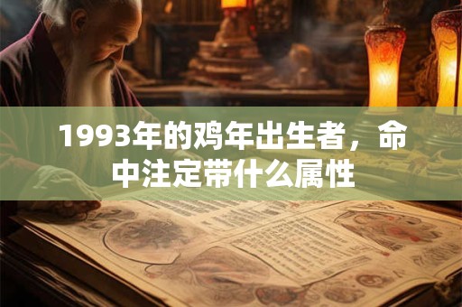 1993年的鸡年出生者，命中注定带什么属性