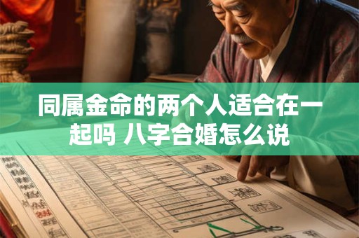 同属金命的两个人适合在一起吗 八字合婚怎么说