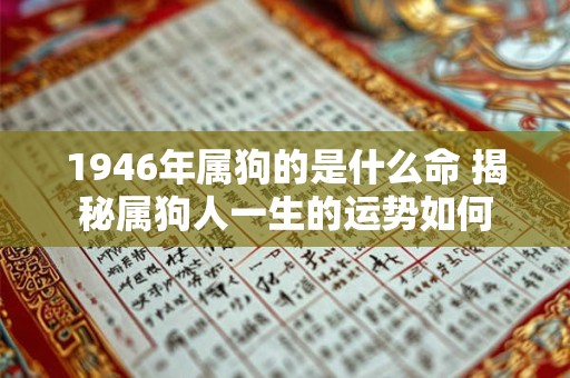 1946年属狗的是什么命 揭秘属狗人一生的运势如何