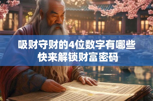吸财守财的4位数字有哪些 快来解锁财富密码