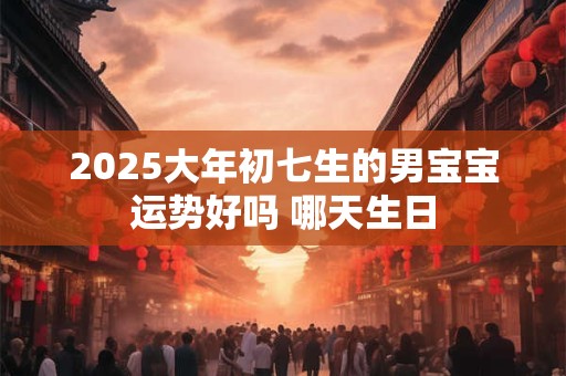 2025大年初七生的男宝宝运势好吗 哪天生日