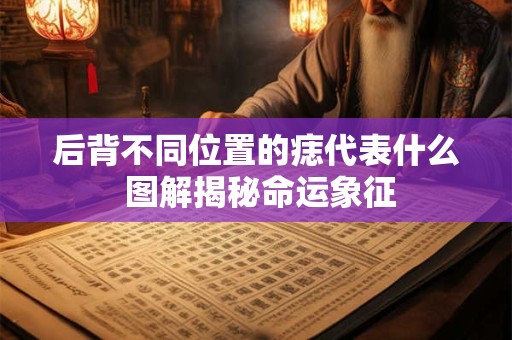 后背不同位置的痣代表什么 图解揭秘命运象征