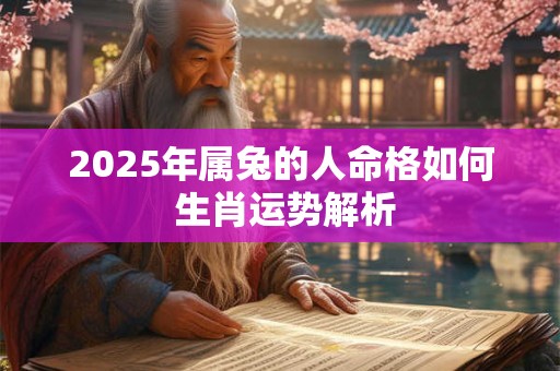 2025年属兔的人命格如何 生肖运势解析