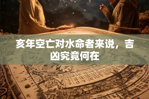 亥年空亡对水命者来说，吉凶究竟何在