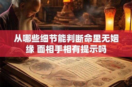 从哪些细节能判断命里无姻缘 面相手相有提示吗