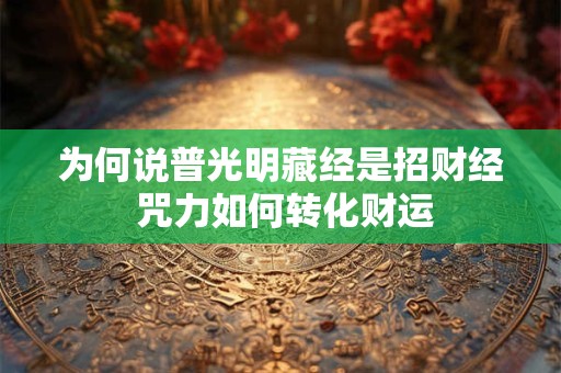 为何说普光明藏经是招财经 咒力如何转化财运