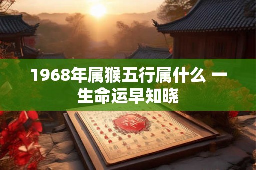 1968年属猴五行属什么 一生命运早知晓