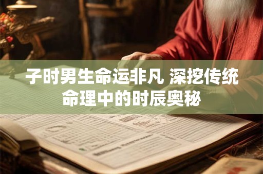 子时男生命运非凡 深挖传统命理中的时辰奥秘