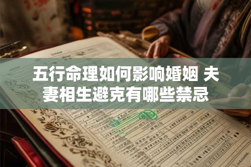 五行命理如何影响婚姻 夫妻相生避克有哪些禁忌