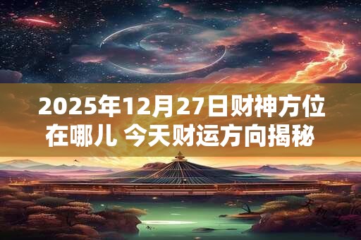 2025年12月27日财神方位在哪儿 今天财运方向揭秘
