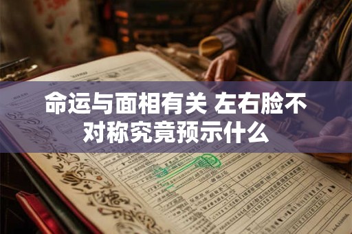 命运与面相有关 左右脸不对称究竟预示什么