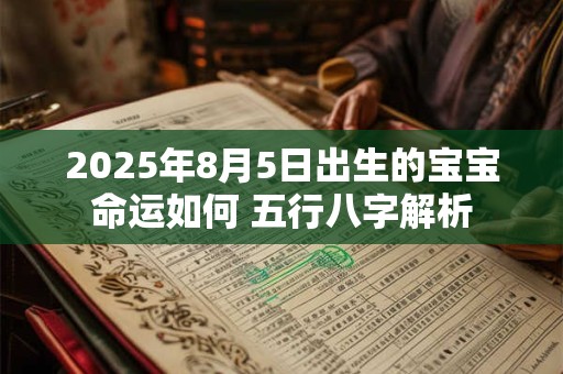 2025年8月5日出生的宝宝命运如何 五行八字解析 2025年8月5日出生的宝宝命运如何 五行八字解析