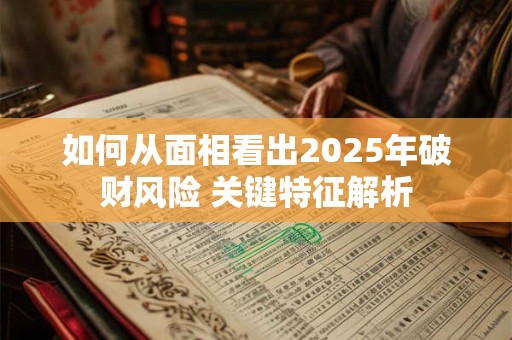 如何从面相看出2025年破财风险 关键特征解析