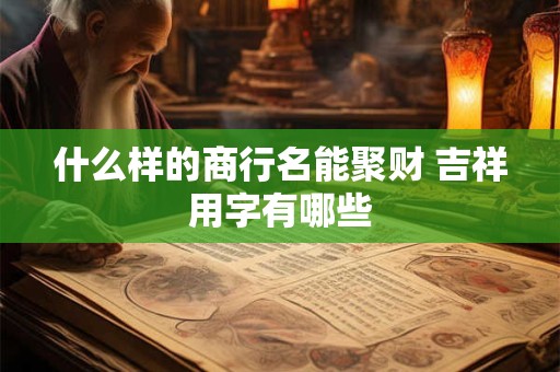 什么样的商行名能聚财 吉祥用字有哪些