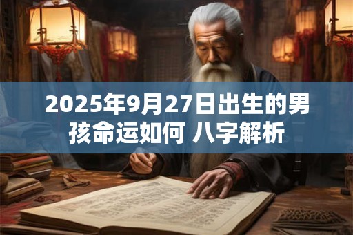 2025年9月27日出生的男孩命运如何 八字解析