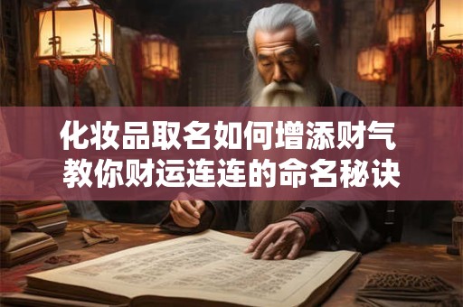 化妆品取名如何增添财气 教你财运连连的命名秘诀 化妆品取名如何增添财气 教你财运连连的命名秘诀
