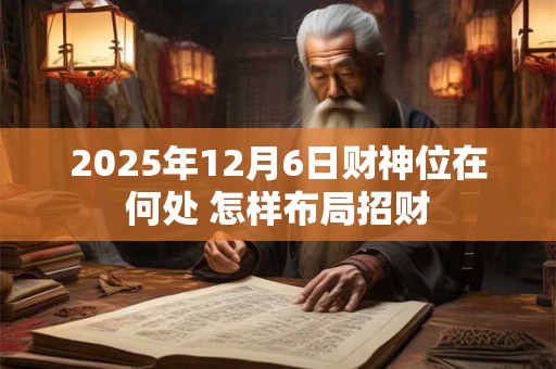 2025年12月6日财神位在何处 怎样布局招财