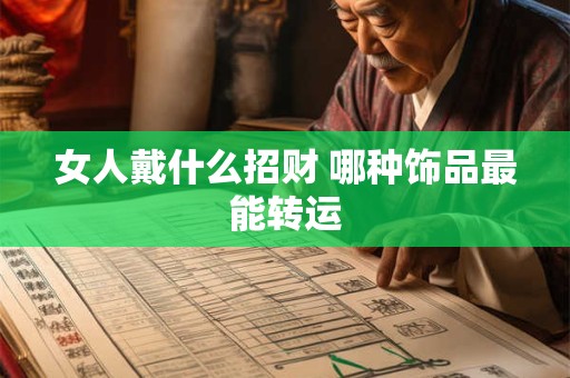 女人戴什么招财 哪种饰品最能转运