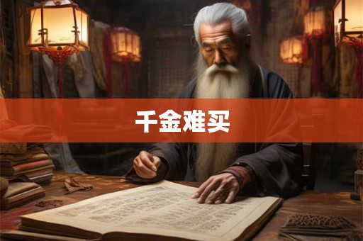 千金难买