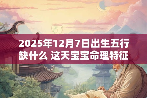2025年12月7日出生五行缺什么 这天宝宝命理特征