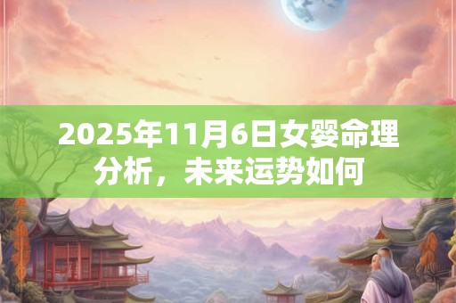 2025年11月6日女婴命理分析，未来运势如何