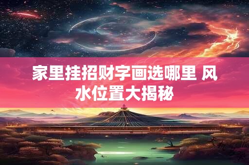家里挂招财字画选哪里 风水位置大揭秘