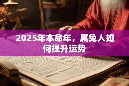 2025年本命年，属兔人如何提升运势