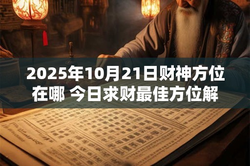 2025年10月21日财神方位在哪 今日求财最佳方位解析