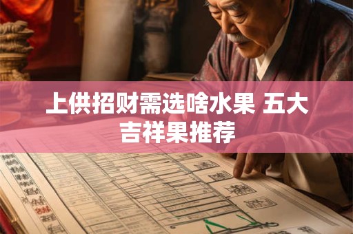 上供招财需选啥水果 五大吉祥果推荐