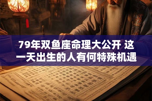 79年双鱼座命理大公开 这一天出生的人有何特殊机遇