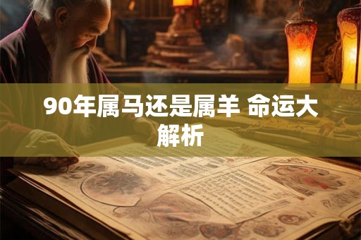 90年属马还是属羊 命运大解析