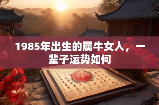 1985年出生的属牛女人，一辈子运势如何