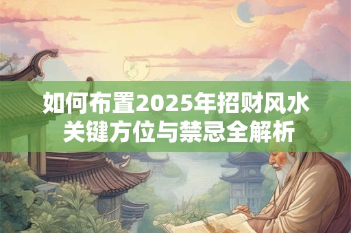 如何布置2025年招财风水 关键方位与禁忌全解析