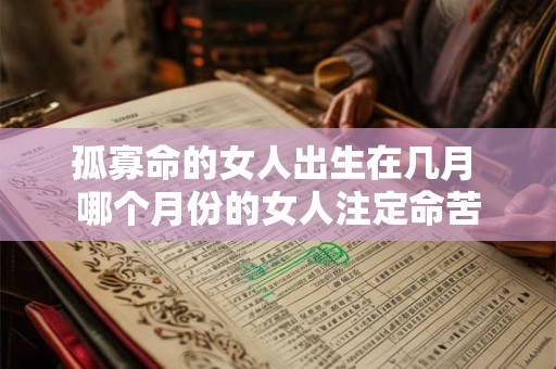 孤寡命的女人出生在几月 哪个月份的女人注定命苦