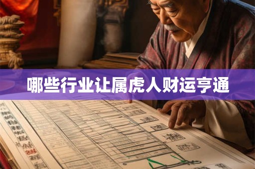 哪些行业让属虎人财运亨通