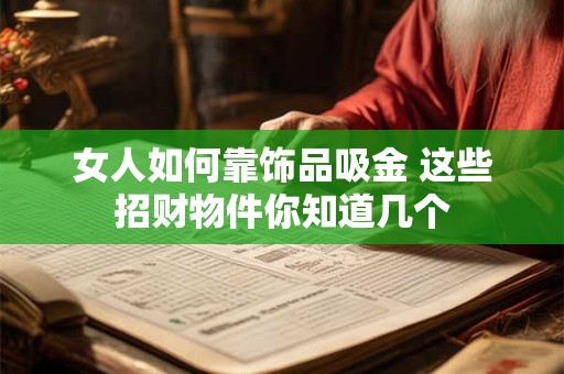 女人如何靠饰品吸金 这些招财物件你知道几个