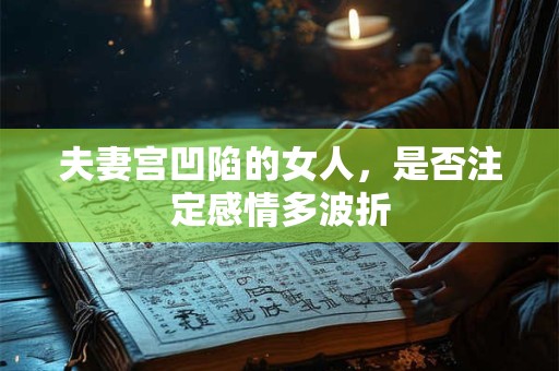 夫妻宫凹陷的女人，是否注定感情多波折