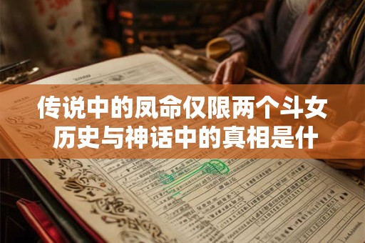 传说中的凤命仅限两个斗女 历史与神话中的真相是什么